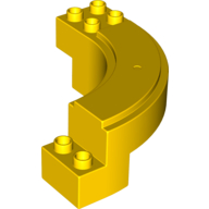 Duplo Road Section, Curve in Yellow
