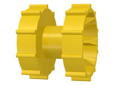 Technic Tread Hub in Yellow