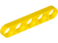 Technic Beam 1 x 5 Thin in Yellow