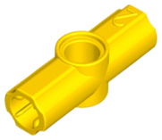 Technic Axle and Pin Connector Angled #2 - 180° in Yellow