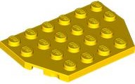 Wedge Plate 4 x 6 Cut Corners in Yellow