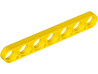 Technic Beam 1 x 7 Thin in Yellow