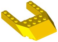 Brick Wedged, Sloped 6 x 8 Cutout in Yellow