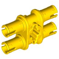 Technic Pin Double with Axle Hole in Yellow