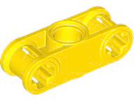 Technic Axle and Pin Connector Perpendicular 3L with Centre Pin Hole in Yellow