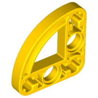 Technic Beam 3 x 3 L-Shape with Quarter Ellipse Thin in Yellow