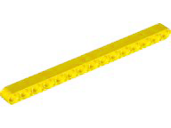 Technic Beam 1 x 15 Thick in Yellow
