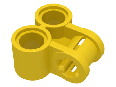 Technic Axle and Pin Connector Perpendicular Double in Yellow