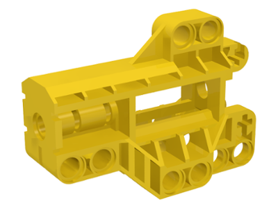 Technic Pin Connector Block 7 x 3 in Yellow