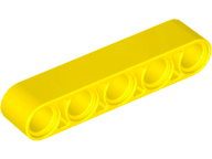 Technic Beam 1 x 5 Thick in Yellow