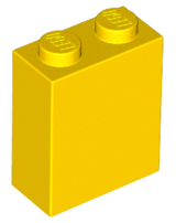 Brick 1 x 2 x 2 with Inside Stud Holder in Yellow