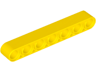 Technic Beam 1 x 7 Thick in Yellow
