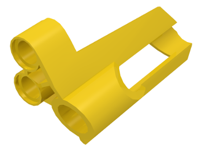 Technic Panel Fairing # 6 Small Short, Large Hole, Side B in Yellow