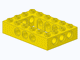 Technic Brick 4 x 6 with 2 x 4 Opening in Yellow