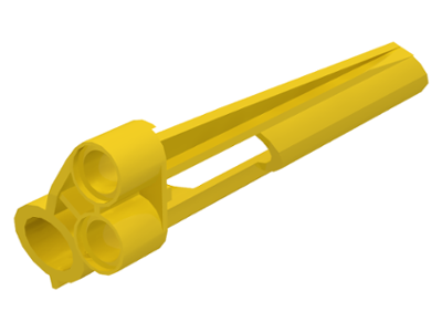 Technic Panel Fairing # 7 Small Long, Large Hole, Side A in Yellow