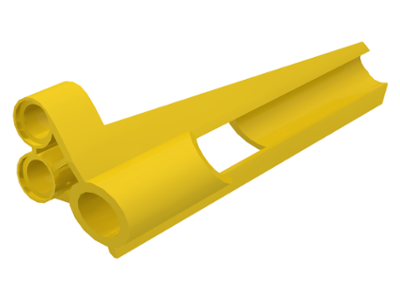 Technic Panel Fairing # 8 Small Long, Large Hole, Side B in Yellow
