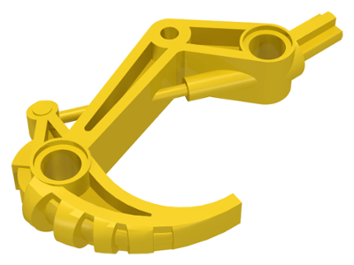 Large Figure Weapon, Claw Hook with Axle in Yellow