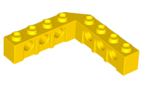 Technic Brick 5 x 5 Right Angle (1 x 4 - 1 x 4) in Yellow