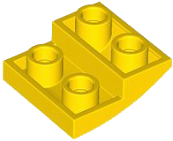 Brick Curved Inverted 2 x 2 x 2/3 in Yellow