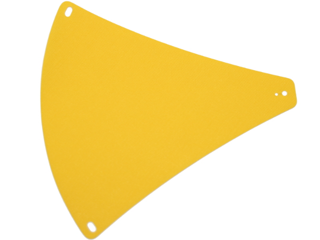 Roof, Carousel, Section 22 x 18 with Curved Sides and 2 Top Holes in Yellow