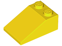 Brick Sloped 33° 3 x 2 in Yellow