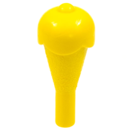 Food Ice Cream Cone with Ice Cream in Yellow