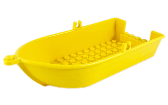 Boat / Rowing Boat 18 x 8 x 2 1/3 with Oarlocks in Yellow