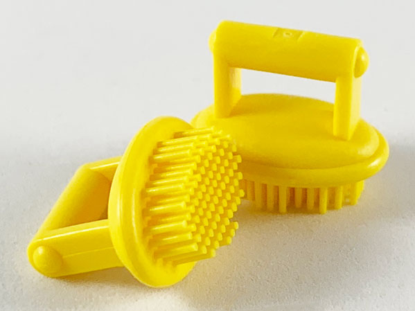 Scala, Animal / Creature Accessory, Horse Brush in Yellow