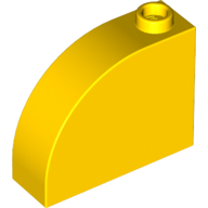 Brick Curved 1 x 3 x 2 in Yellow