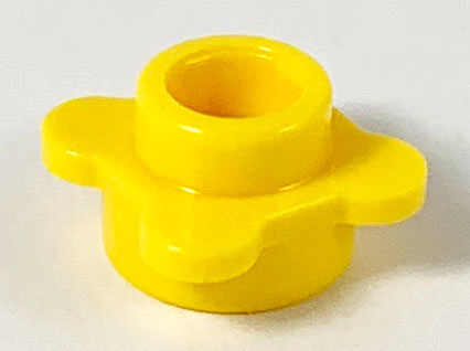 Plant, Flower, Plate Round 1 x 1 with 4 Petals in Yellow