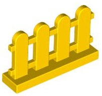 Picket Fence 1 x 4 x 2 in Yellow