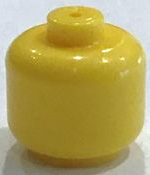 Minifig Head Baby / Toddler with Neck [PLAIN] in Yellow