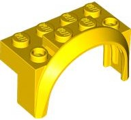 Wheel Arch, Mudguard 4 x 2 x 2 1/2 in Yellow