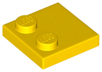 Plate Special 2 x 2 with Only 2 studs in Yellow