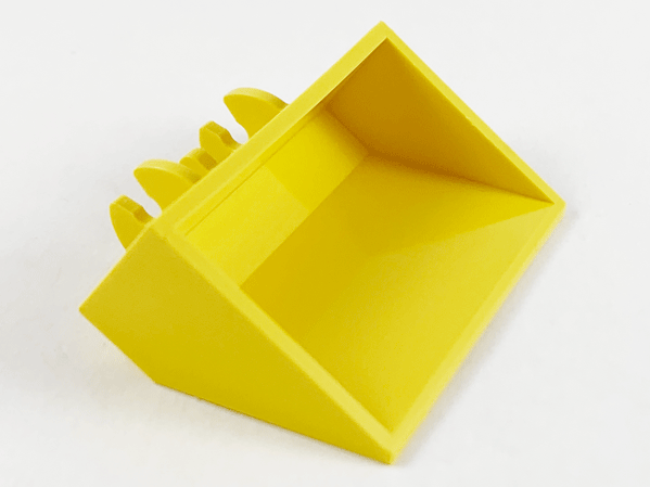 Construction Vehicle Bucket Smooth 3 x 5 x 1 & 1/3 in Yellow