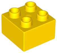 Duplo Brick 2 x 2 in Yellow