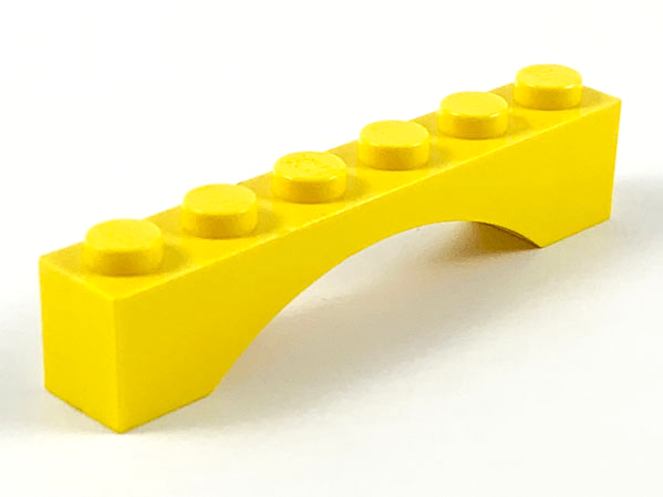 Brick Arch 1 x 6 in Yellow