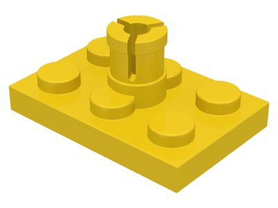Plate Special 2 x 3 with Helicopter Rotor Holder in Yellow