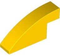Brick Curved 1 x 4 x 1 2/3 No Studs in Yellow