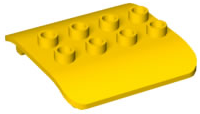 Duplo Train Cab Roof 4 x 4 with 2 x 4 Studs in Yellow