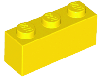 Brick 1 x 3 in Yellow