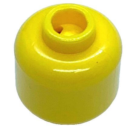 Minifig Head [Plain] [Hollow Stud] in Yellow
