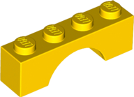Brick Arch 1 x 4 in Yellow
