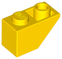 Brick Sloped Inverted 45° 2 x 1 in Yellow