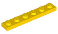 Plate 1 x 6 in Yellow