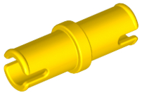 Technic Pin without Friction Ridges Lengthwise in Yellow