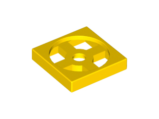 Turntable 2 x 2 Plate, Base in Yellow