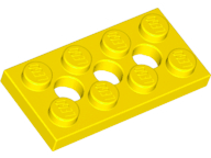 Technic Plate 2 x 4 [3 Holes] in Yellow