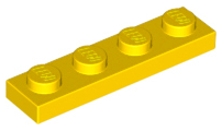 Plate 1 x 4 in Yellow