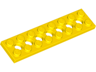 Technic Plate 2 x 8 [7 Holes] in Yellow